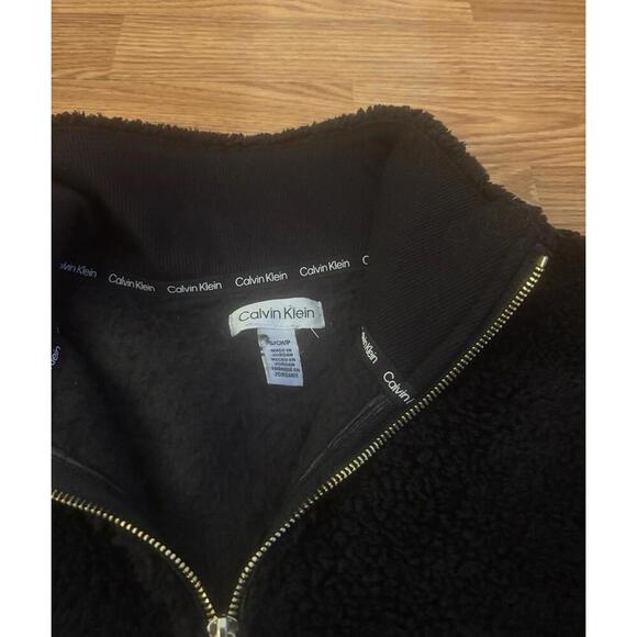 Calvin Klein Sherpa Half Zip Pullover Size Small - Picture 2 of 7